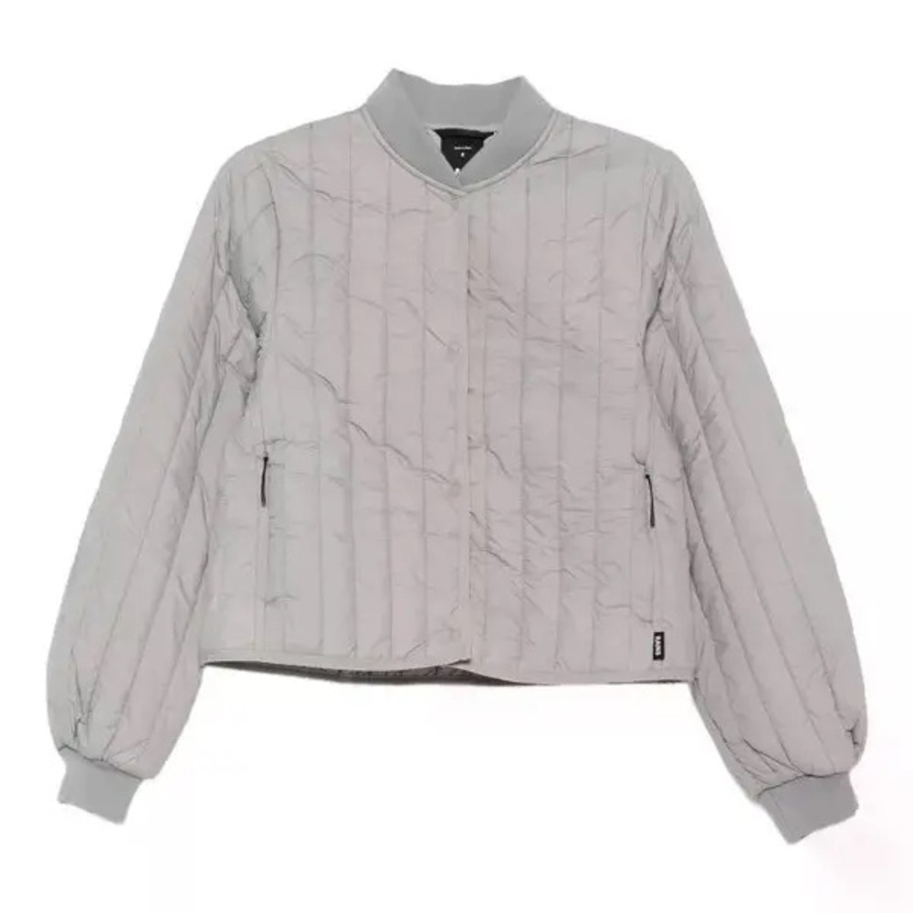 NEW RAINS Banja Liner Cropped Jacket in Grey